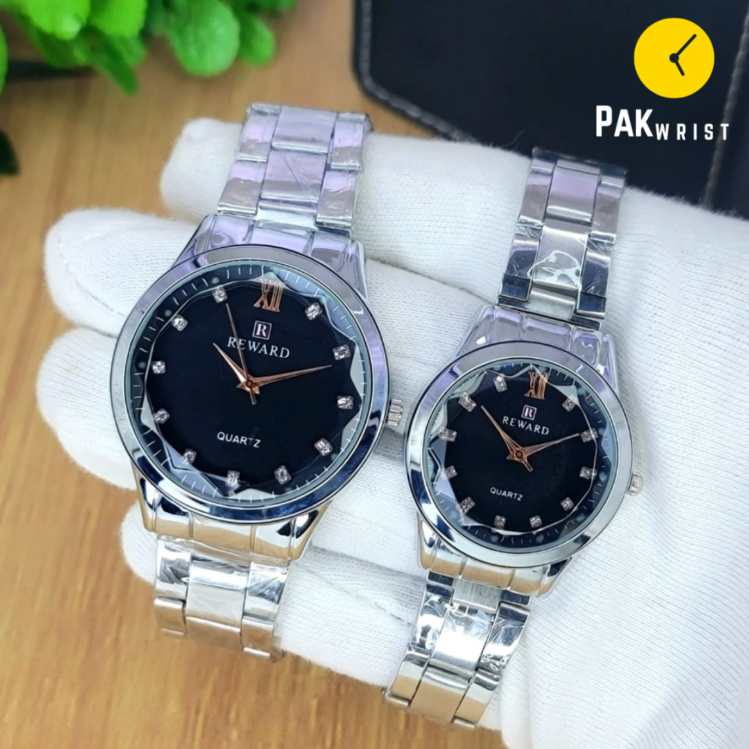 REWARD Black Couple Watch Set