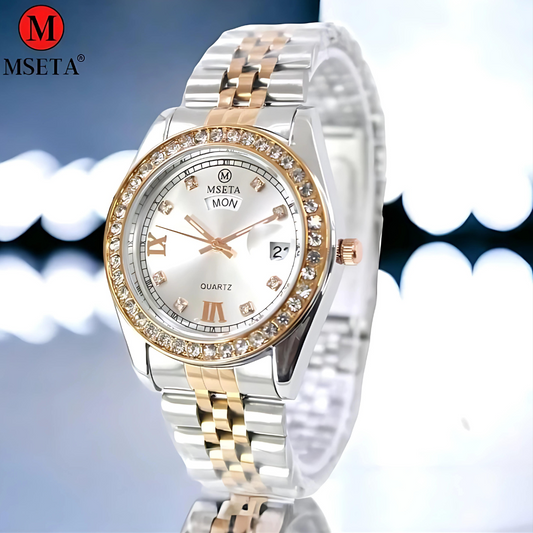 Elegant MSETA Women's Watch with Stainless Steel Band