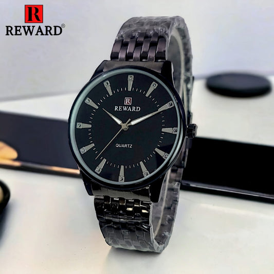 Reward Quartz Men's Watch - Black Stainless Steel