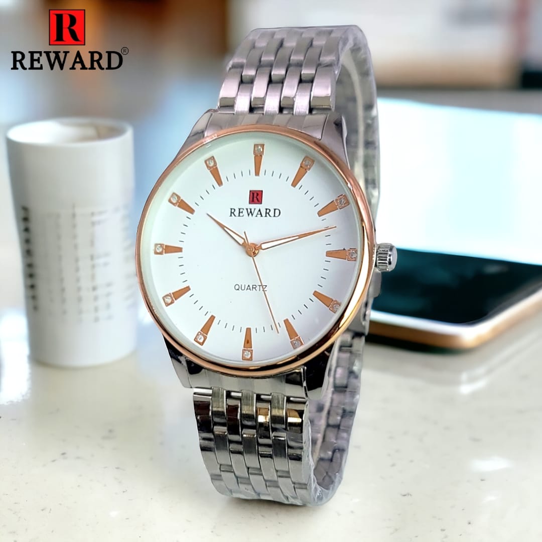 Reward Elegant Two-Tone Quartz Watch - Rose Gold and Silver